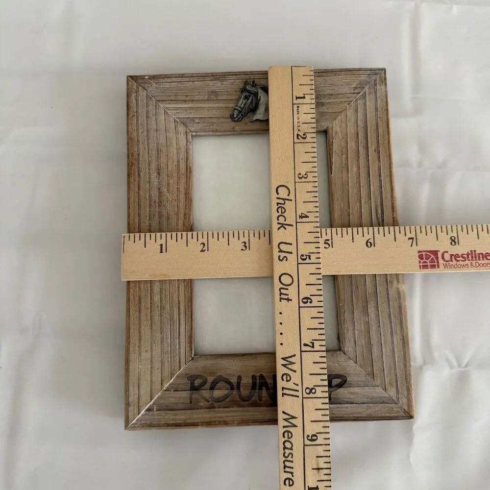 Two's Compnay Easel Photo Frame Horse Western Ranch Cowboy Theme Photo Size 4x6